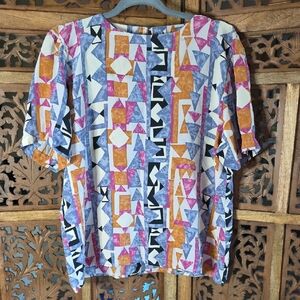 Colorful Geometric Women's Blouse